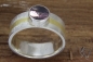 Preview: Ring Maisha, Silber 925/- mit Feingold, rosa Turmalin